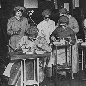 Women training in aeroplane construction, WW1