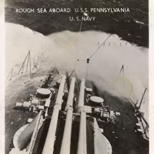 WW2 - Rough Sea aboard the USS Pennsylvania - US Navy