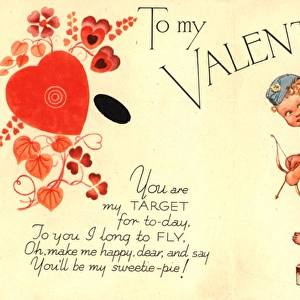 WW2 Valentines Day card, You are my target