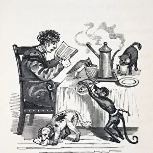 1836 Caricature of abesent minded prof