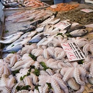 Fish stall in street market
