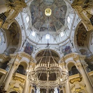 Interior of the St. Nicholas Church, Mala Strana, Prague, Czech Republic, Europe