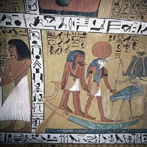 Wall painting in the tomb of Sinjin, chief artist to Ramses II, Deir el Medina
