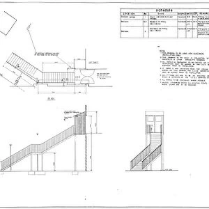British Railways Board Smethwick Rolfe Street Station Replacement Staircase Lighting General Layout [1983]