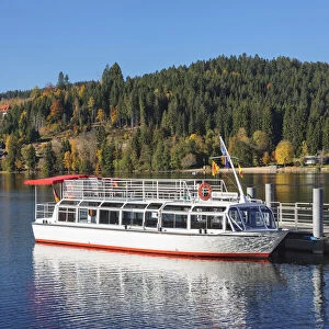 Excursion boat on Lake Titisee, Southern Black Forest, Baden-Wurttemberg, Germany