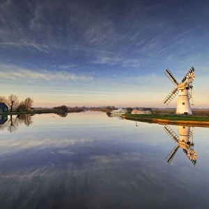 Thurne Mill Reflecting in River Thurne