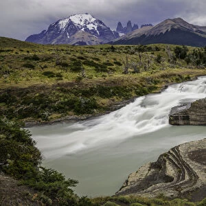Paine Cascade, Torres del Paine National Park, Chile, Patagonia, South America
