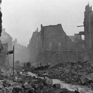 Blitz in City of London -- Fore Street, WW2