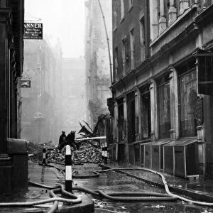 Blitz in City of London - Watling Street, WW2