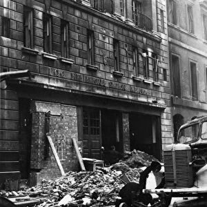 Blitz in London -- Cannon Street fire station, WW2