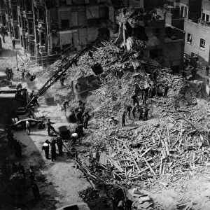 Devastation after a bombing raid, Gurney Street, Walworth