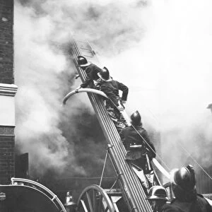 Firefighters in action, Eagle Street, London WC1