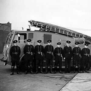 Firefighters with Essex County Fire Brigade engine