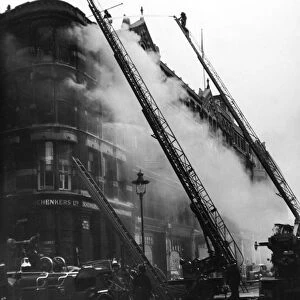 London firefighters at work, Queen Victoria Street