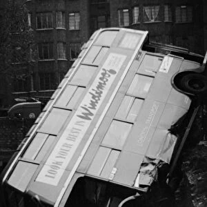 Road accident involving a bus, Elgin Avenue, London