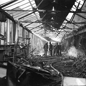 Scene of devastation after a fire, Castle Mews, NW London