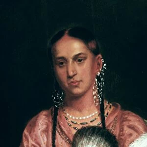 KING: IOWA WOMAN, 1824. Rantchewaime [Female Flying Pigeon], Iowa Native American woman