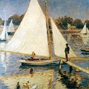 RENOIR: SAILBOATS, 1873-74. Pierre Auguste Renoir: Sailboats in Argenteuil. Oil on canvas, 1873-74