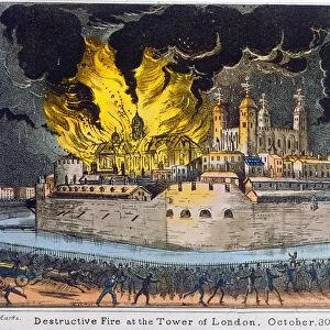 TOWER OF LONDON: FIRE. Destructive Fire at the Tower of London, 30 October 1841