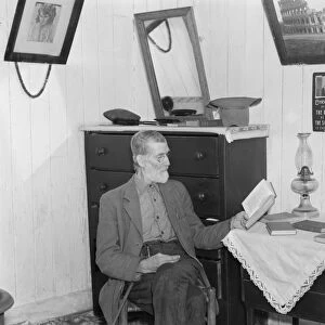 VIRGINIA: INTERIOR, 1935. Interior of Postmaster Browns home at Old Rag Mountain
