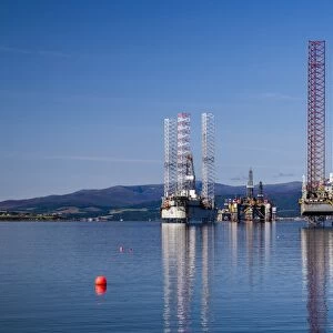Oil rigs at Cromarty, Scotland