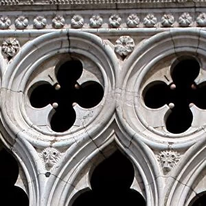 Italy, Venice, Doges Palace, Exterior detail