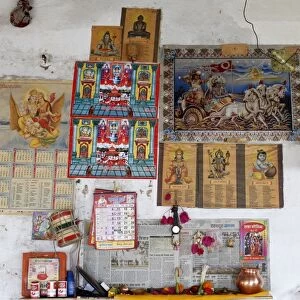 Wall decoration in a sadhus resting place