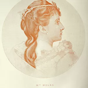 Portrait of Nellie Melba, Australian operatic soprano, Opera singer, 1890s, 19th Century