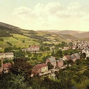 Adenau im Ahrtal, Rhineland-Palatinate, Germany, Historical, Photochrome print from the 1890s