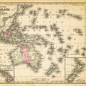 map of australia, malaysia and polynesia