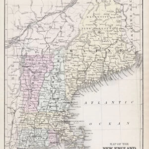 Map of New England 1877