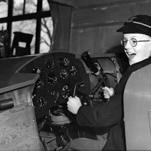 13 year old David Roberts of Higham Road, Tottenham, London, tries out the controls