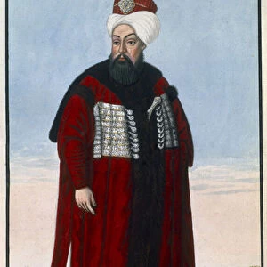 Ahmed II (1642-95) Sultan 1691-95, from A Series of Portraits of the Emperors of