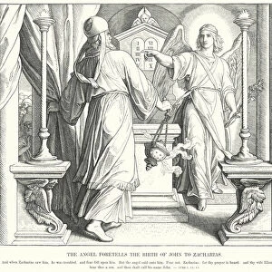 The Angel Foretells the Birth of John to Zacharias (engraving)