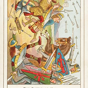 The Battle of Hastings, 1066 (chromolitho)