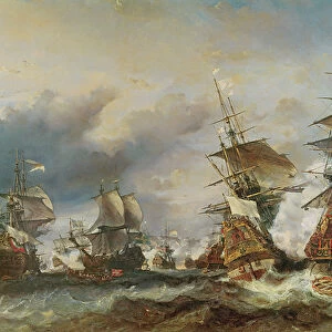The Battle of Texel, 29 June 1694 (oil on panel)