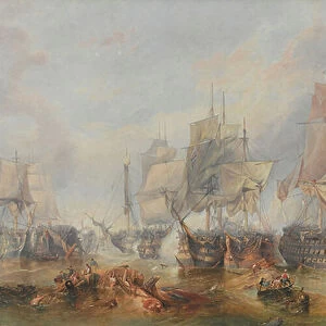 The Battle of Trafalgar, 21st October 1805 (oil on canvas)