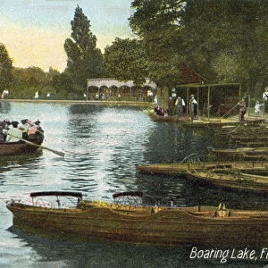 Boating Lake, Finsbury Park, London (colour photo)