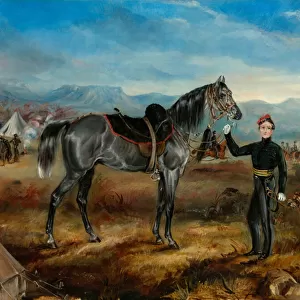 Charley, the horse of Captain T W Goodrich, Cape Mounted Riflemen, 1854 (oil on canvas)