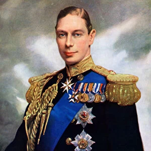 Coronation Portrait of King George VI in 1937, 1937 (screenprint)