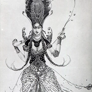 Costume design for The Firebird, 1910 (w / c on paper)