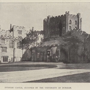 Durham Castle, occupied by the University of Durham (b / w photo)