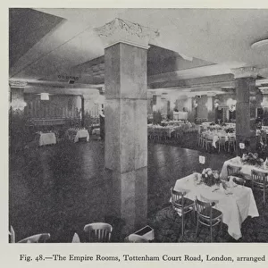 The Empire Rooms, Tottenham Court Road, London, arranged for a Dinner Dance (b / w photo)