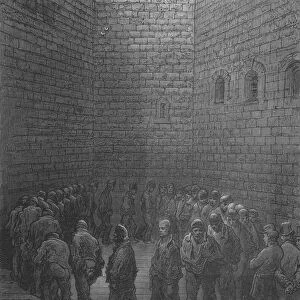 En Prison, La Promenade Des Detenus (engraving)