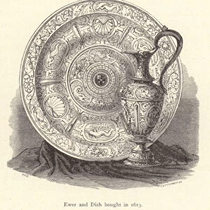 Eton College: Ewer and Dish bought in 1613 (engraving)