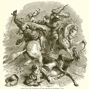 Fight for the Standard at the Battle of Edgehill, 1642 (engraving)