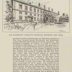 The Goldsmiths Companys Technical Institute, New Cross (engraving)