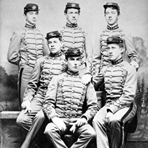 Group Portrait of Cadets Graduating from Military Academy, c. 1860 (b / w photo)