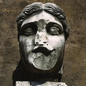 Head of a statue, Ostia Antica, Italy (stone)