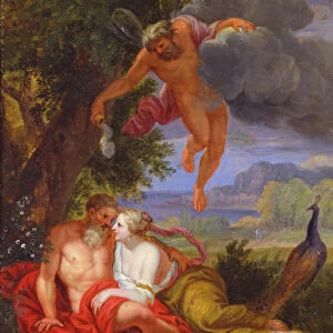 Hypnos Sending Jupiter and Juno to Sleep (oil on panel)